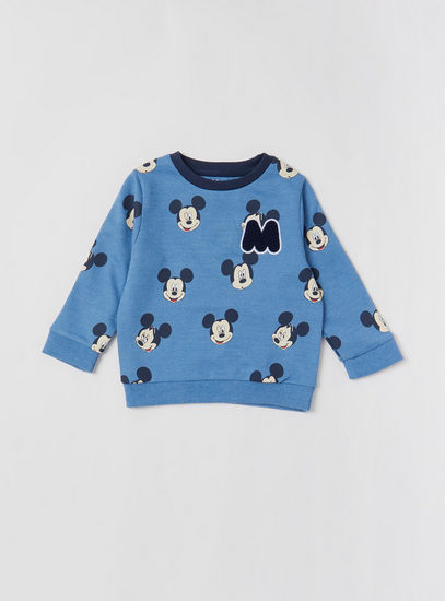 All-Over Mickey Mouse Print Sweatshirt and Jog Pants Set