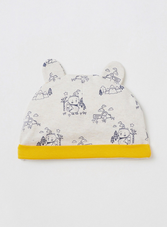 Set of 2 - All-Over Print Organic Cotton Sleepsuit with Cap