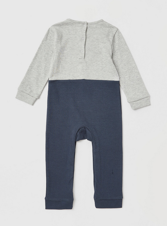 Panelled Sleepsuit with Embroidered Cap