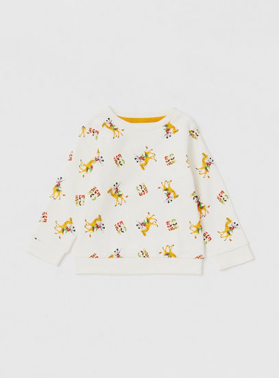 All-Over Mickey Mouse Print Sweatshirt and Jog Pants Set