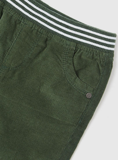 Textured Trousers with Elasticised Waistband