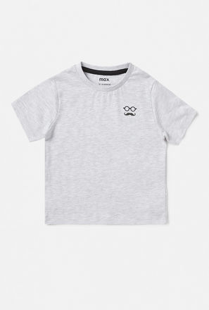 Plain BCI Cotton T-shirt with Round Neck and Short Sleeves-mxkids-babyboyzerototwoyrs-clothing-teesandshirts-tshirts-3
