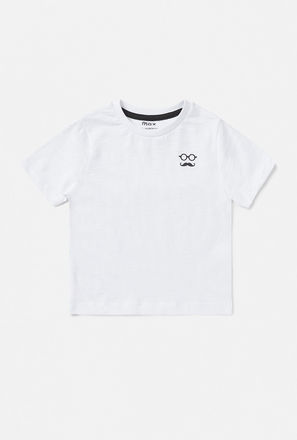 Plain BCI Cotton T-shirt with Round Neck and Short Sleeves-mxkids-babyboyzerototwoyrs-clothing-teesandshirts-tshirts-2