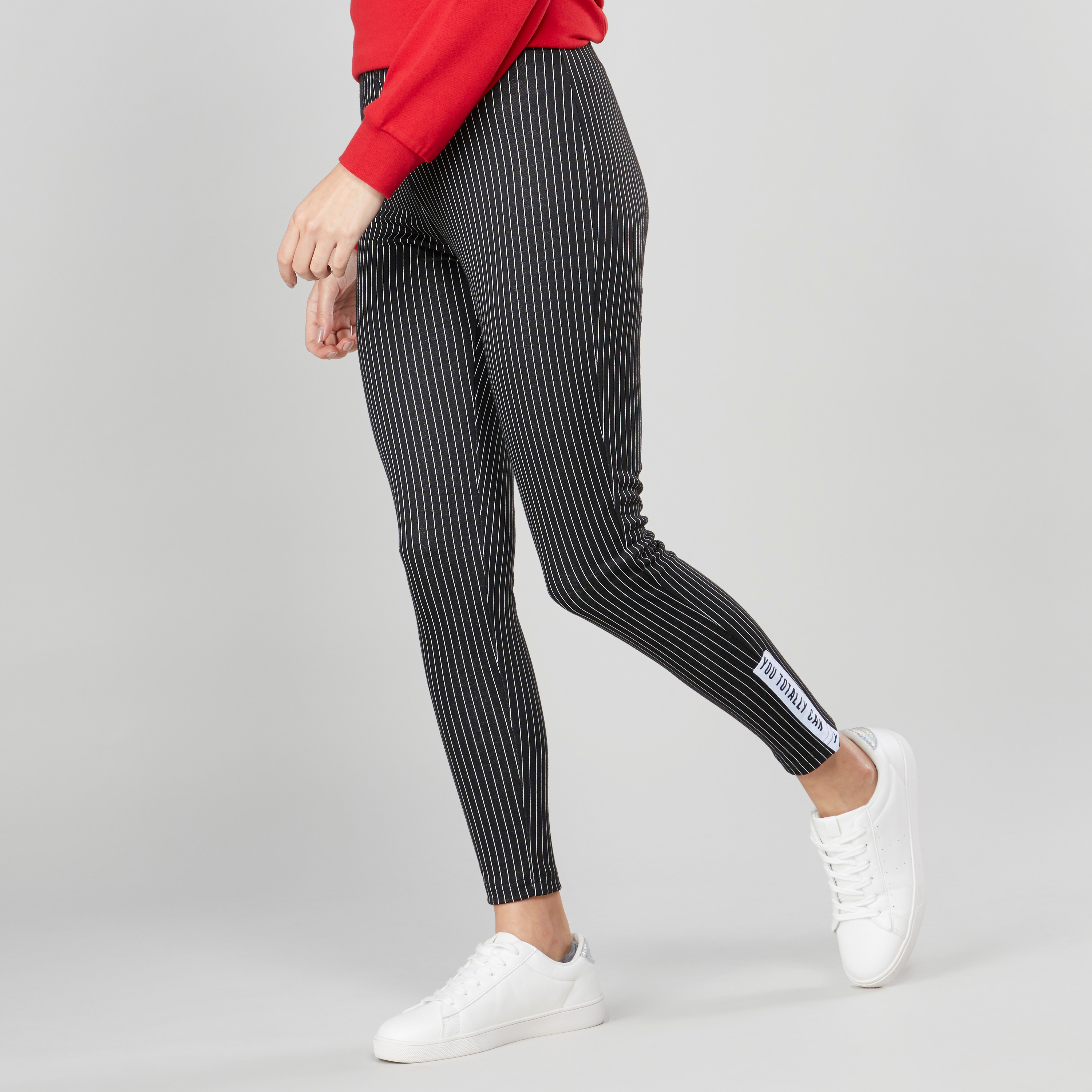 Shop Striped Ankle Length Leggings with 