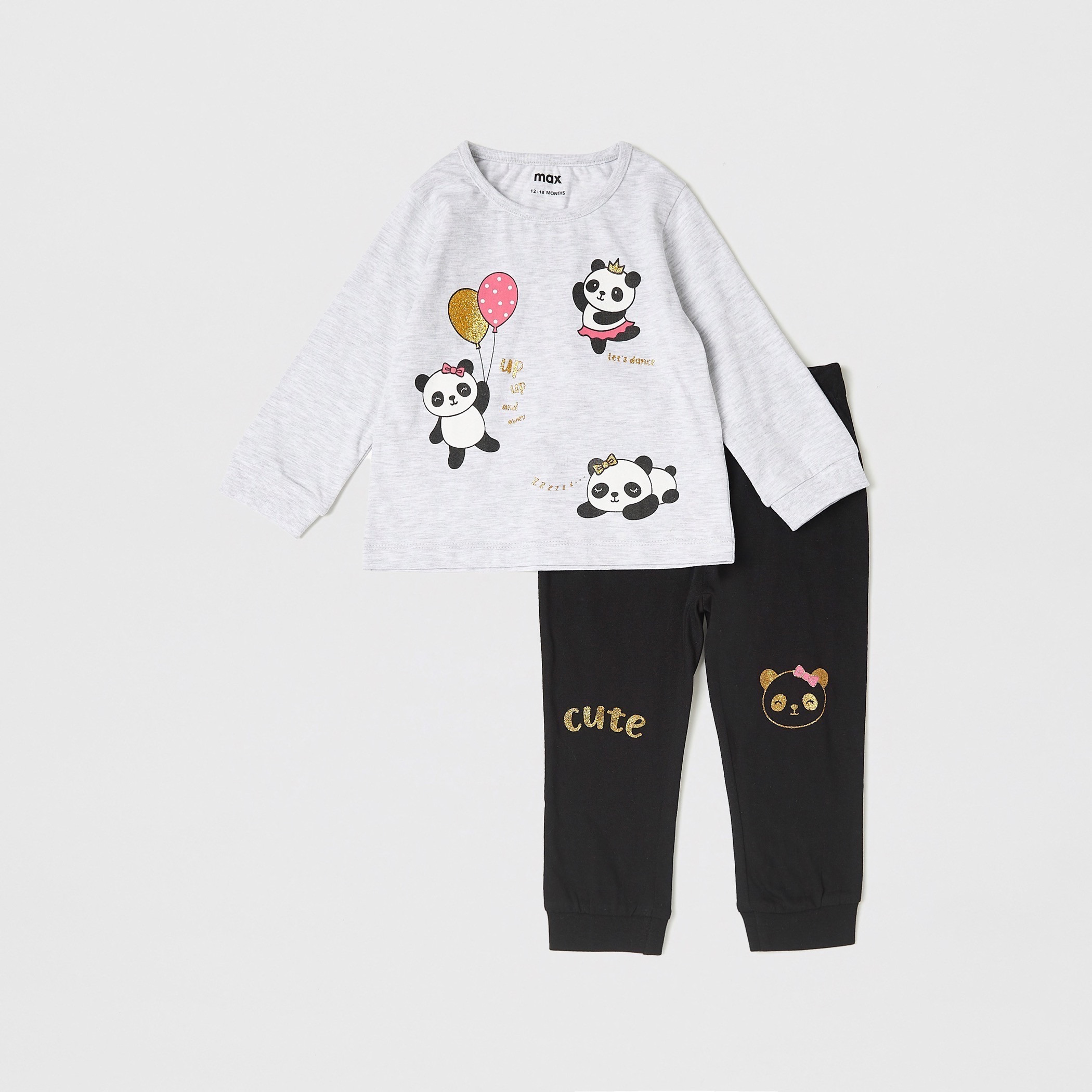 Kids panda online pyjamas