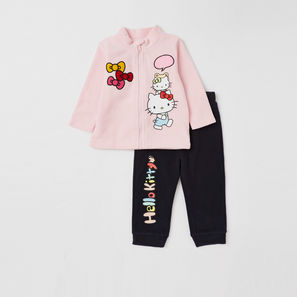 Hello Kitty Zip Through Jacket and Full Length Pyjama Set