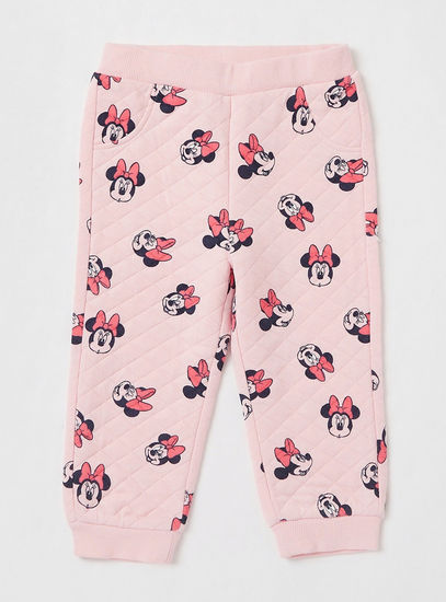 Minnie Mouse Print Hoodie and Jog Pants Set