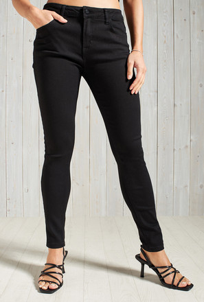 Full Length Skinny Fit Mid-Rise BCI Cotton Jeans with Pockets
