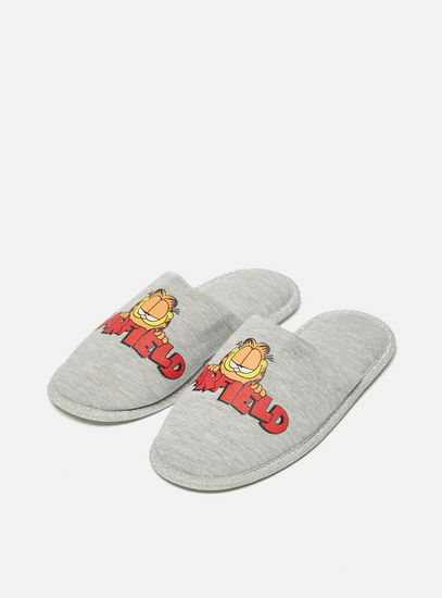 Garfield Print Slip-On Bedroom Slippers