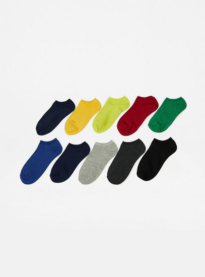 Ribbed Ankle Length Socks - Set of 10