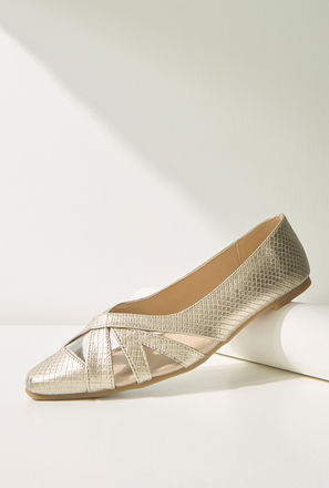 Textured Slip-On Ballerina Shoes-mxwomen-shoes-ballerinas-0