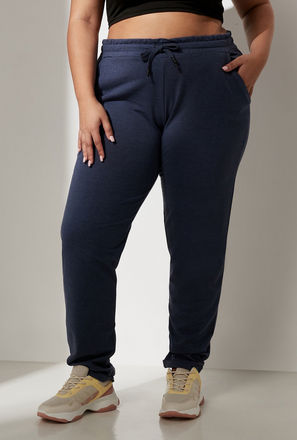 Full Length Track Pants  with Pocket Detail and Drawstring-mxwomen-clothing-plussizeclothing-activewear-trackpantsandjoggers-1