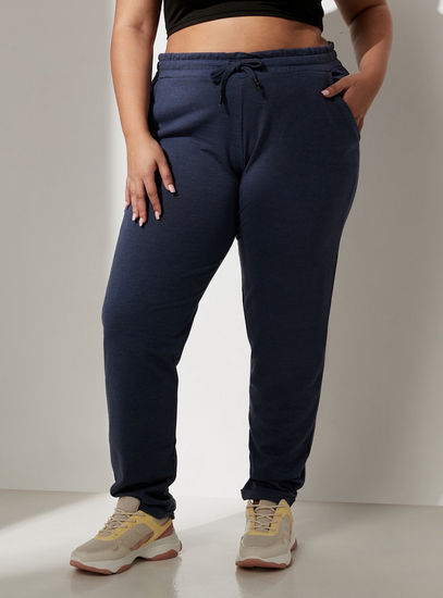Full Length Track Pants  with Pocket Detail and Drawstring