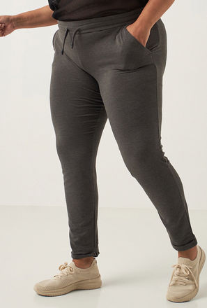 Solid Full Length Track Pants with Drawstring Closure-mxwomen-clothing-plussizeclothing-activewear-trackpantsandjoggers-1