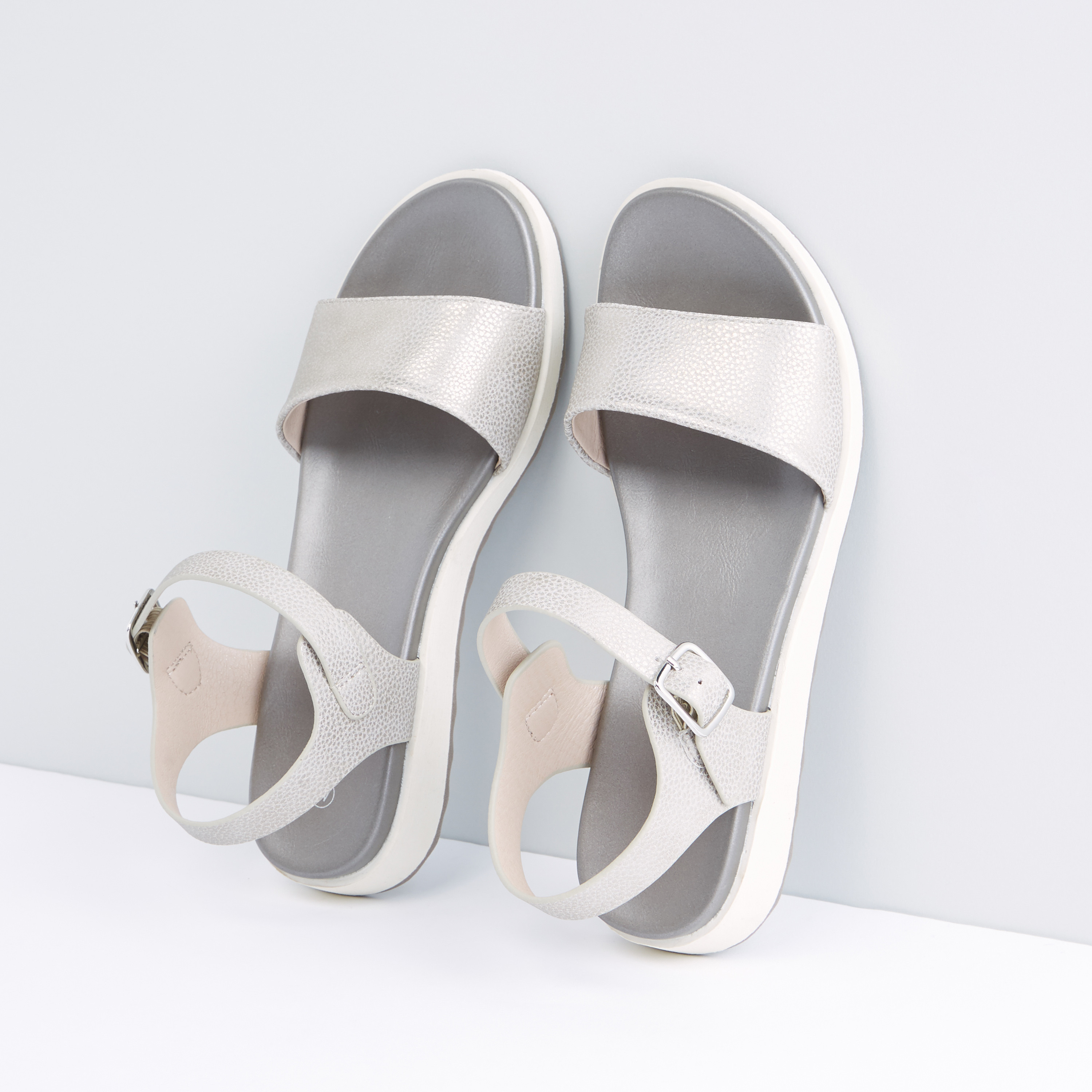 Shop Strap Flat Sandals with Buckles Online | Max Bahrain