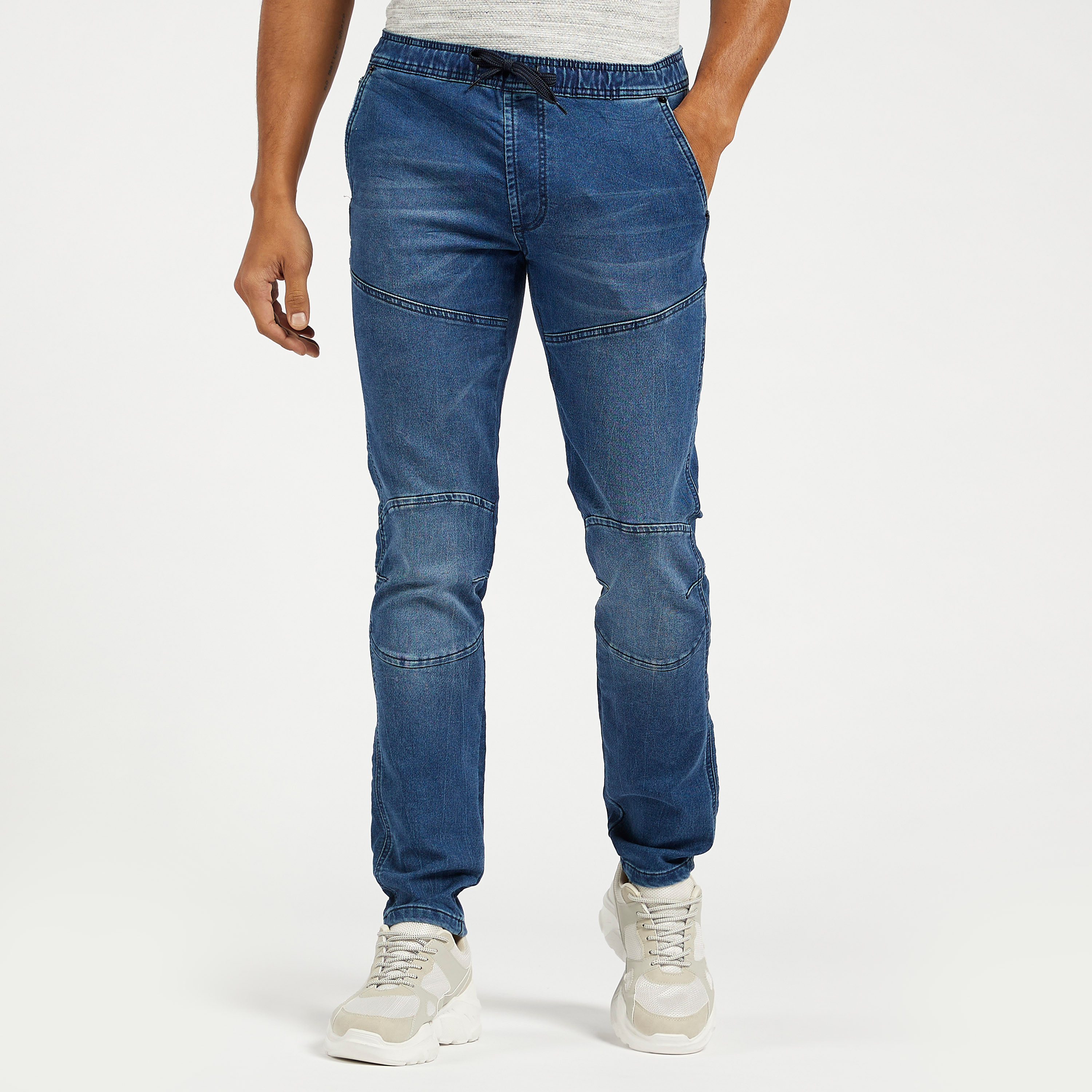 Slim fit denim online joggers