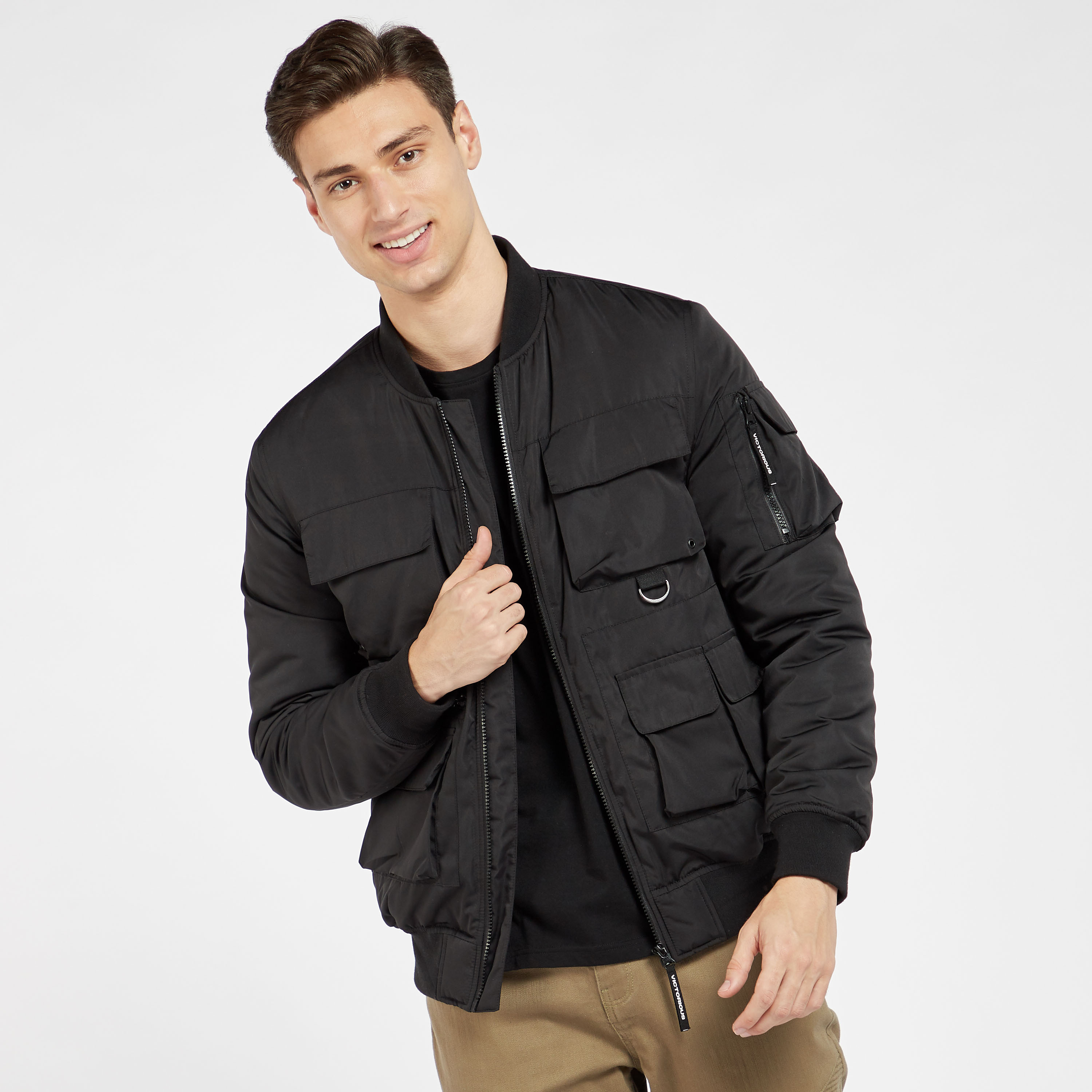 Long sleeve bomber jacket best sale