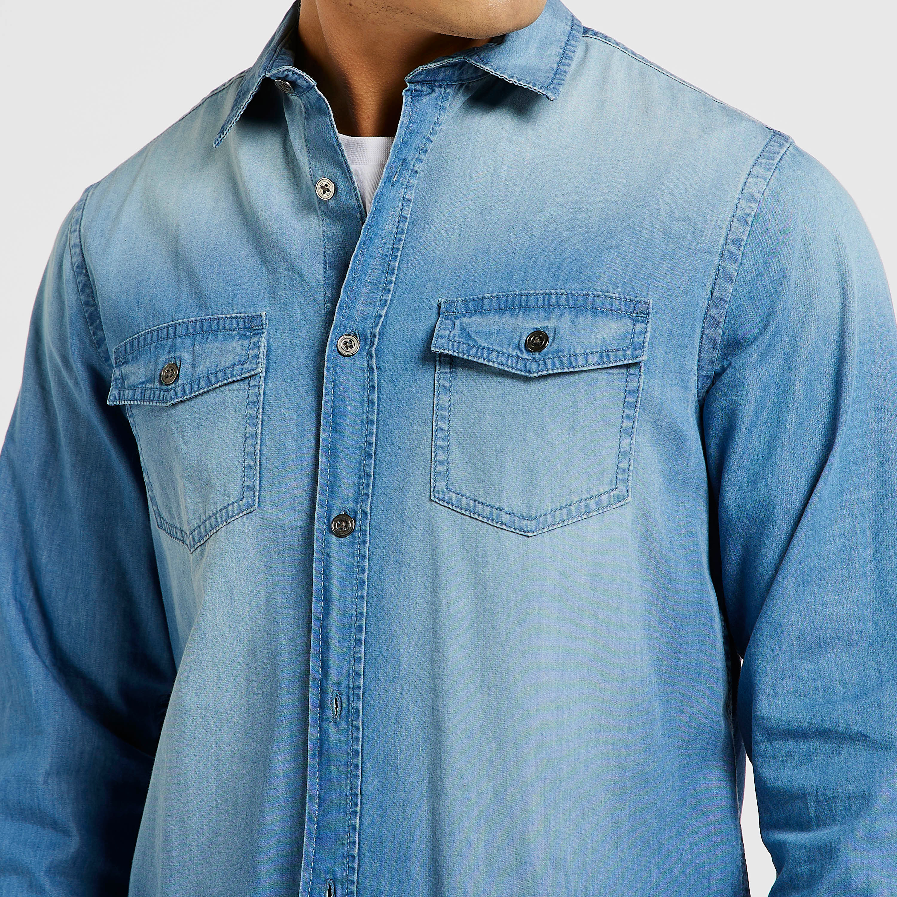 Denim shirt best sale with stickers