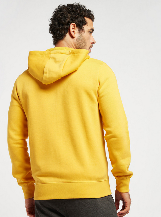 Solid Anti-Pilling Hoodie with Zip Closure and Pockets