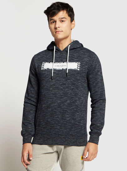 Injected Print Sweatshirt with Hood and Long Sleeves-Hoodies & Sweatshirts-image-0