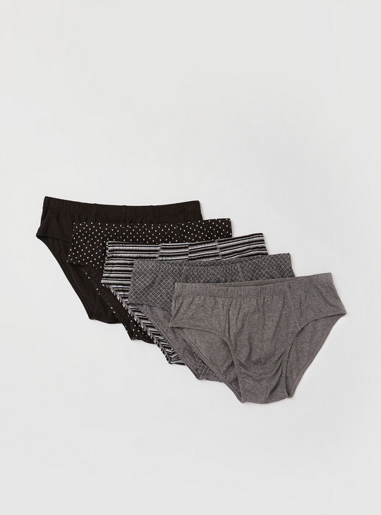 Set of 5 - Assorted Briefs with Elasticated Waistband