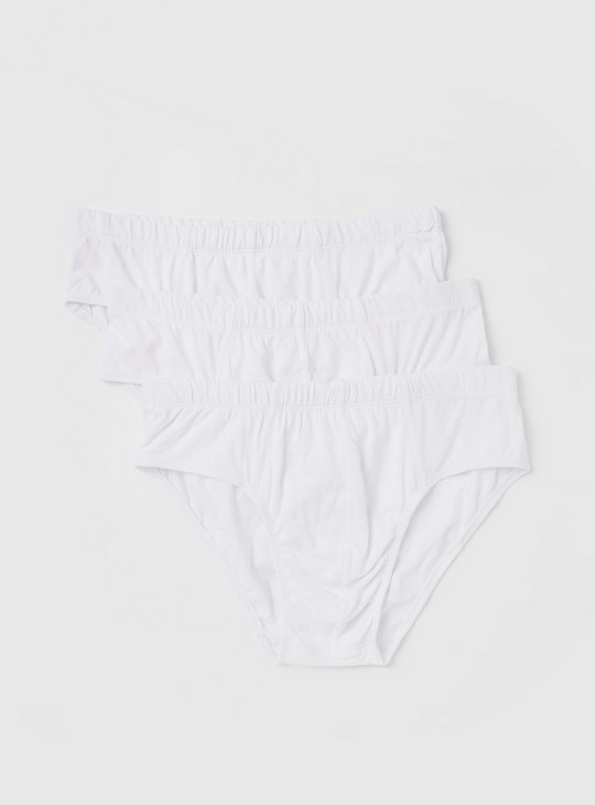 Set of 3 - Solid Brief with Elasticated Waistband