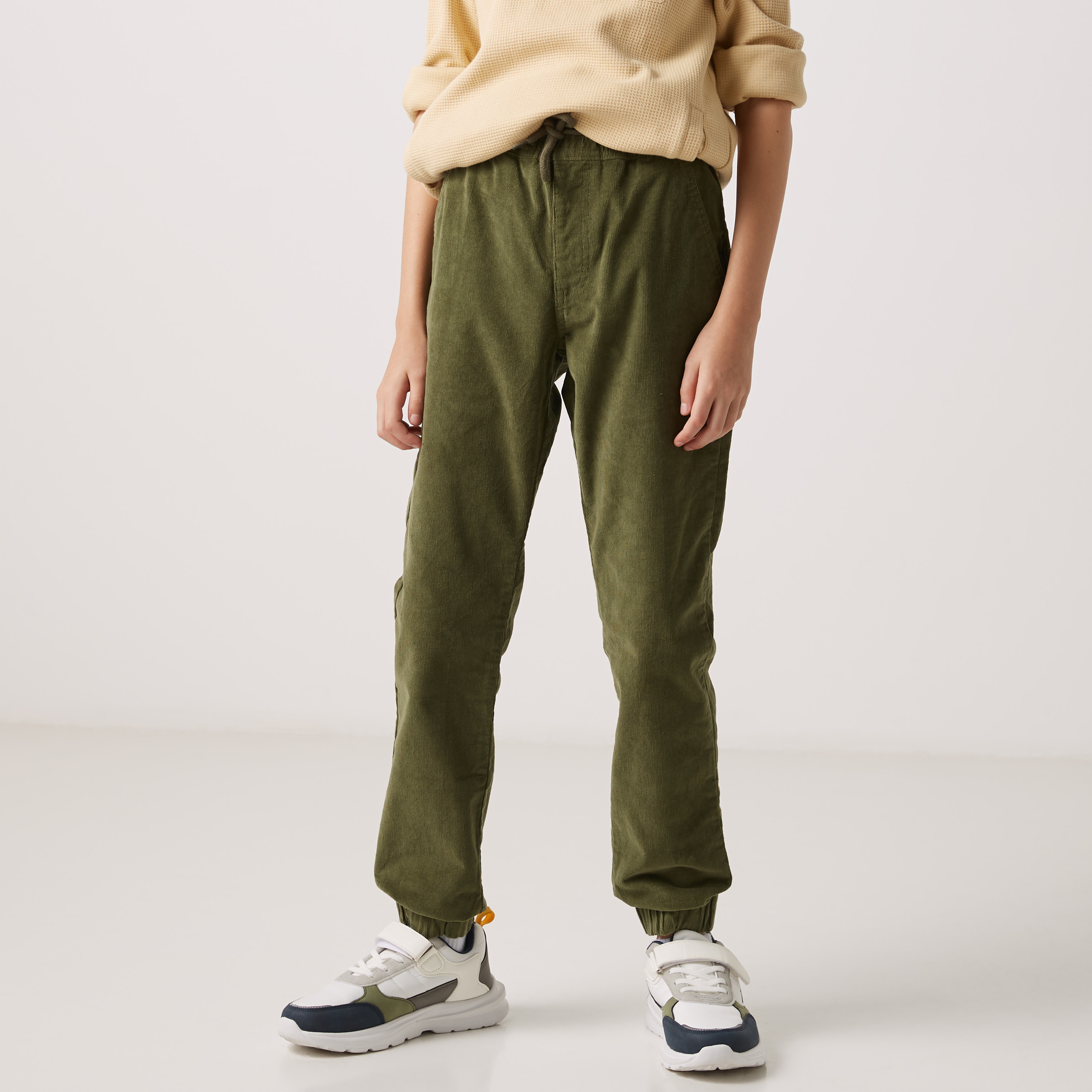 Green discount corduroy joggers