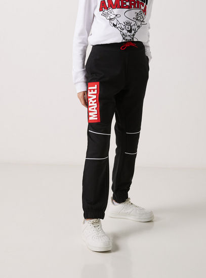 Marvel Applique Detail Joggers with Drawstring Closure