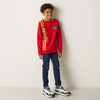 Spain Print Sweatshirt with Crew Neck and Long Sleeves