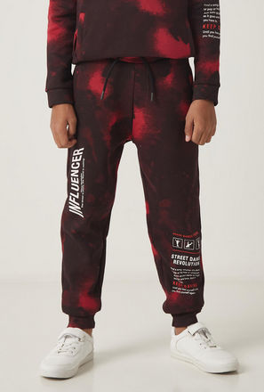 Tie-Dye Print Joggers with Drawstring Closure and Pockets-mxkids-boyseighttosixteenyrs-clothing-bottoms-joggers-2