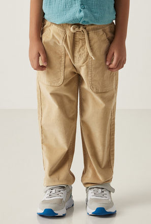 Full Length Corduroy Pants with Drawstring Closure and Pocket-mxkids-boystwotoeightyrs-clothing-bottoms-pants-2