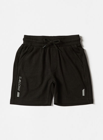 Set of 2 - Solid Shorts with Drawstring Closure and Pockets-Shorts-image-1