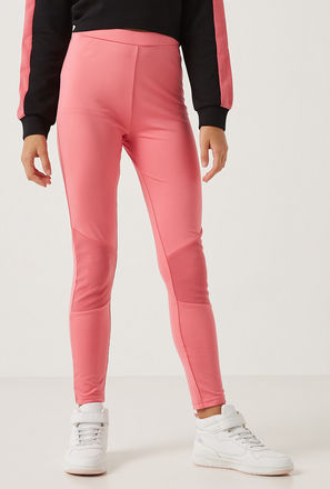 Panelled Leggings with Elasticated Waistband
