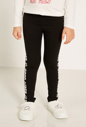 Printed Leggings with Elasticised Waistband