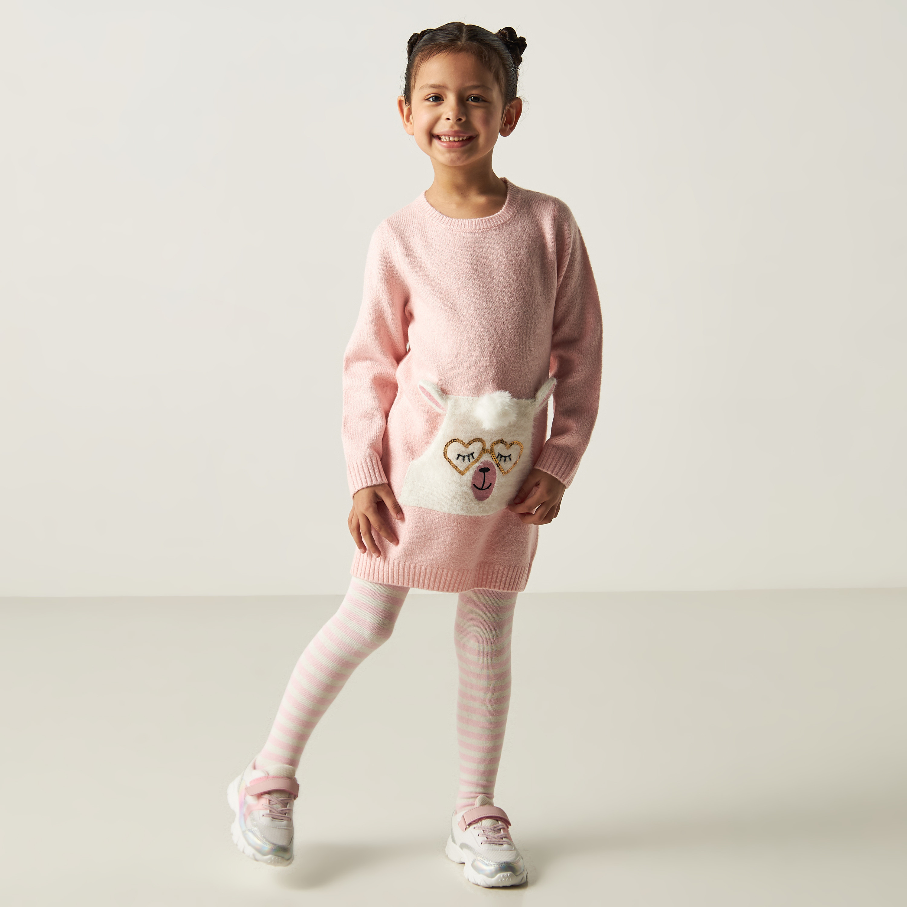 Shop Llama Plush Textured Sweater Dress 