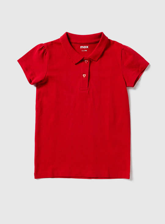 Solid Polo T-shirt with Short sleeves