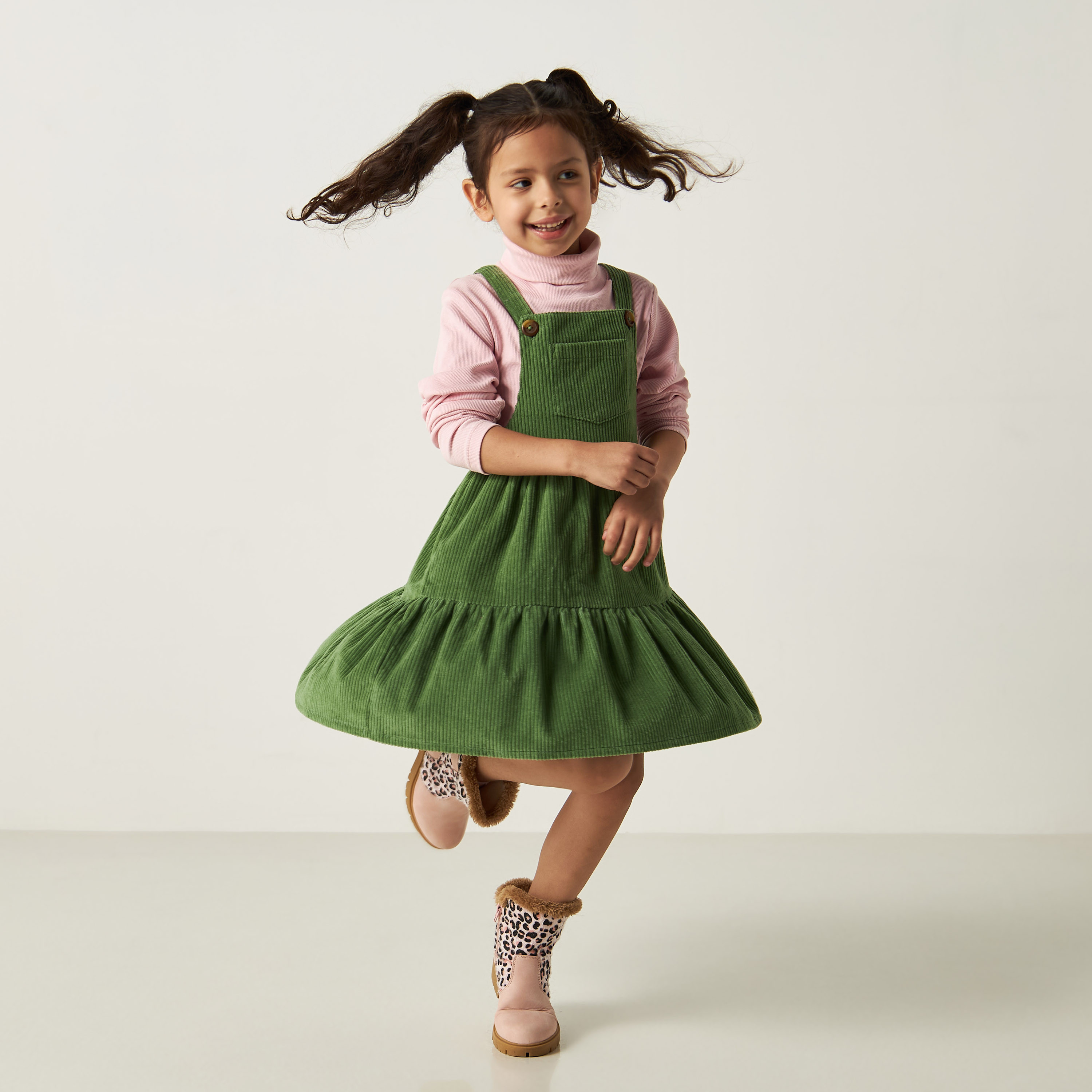 Girls cord shop pinafore dress