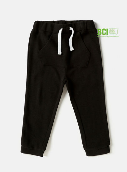 Ribbed Ottoman BCI Cotton Joggers with Front Pocket
