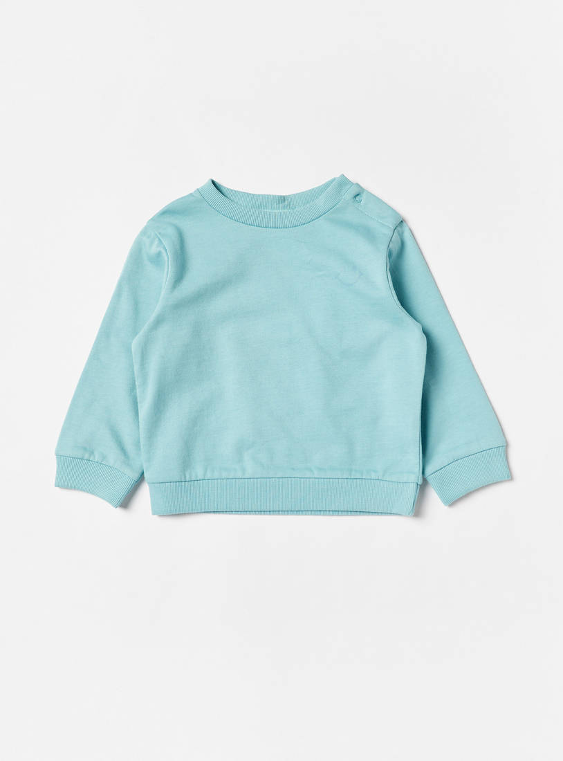 Pack of 2 - Plain Round Neck Sweatshirt with Long Sleeves-Hoodies & Sweatshirts-image-1