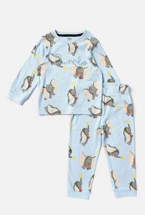Dumbo Print Long Sleeves T-shirt and Pyjama Set