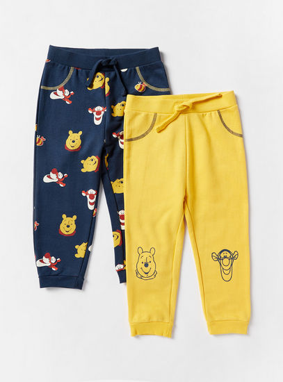 Set of 2 - Winnie the Pooh Print Joggers with Drawstring Closure