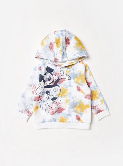 Mickey Mouse Print Long Sleeve Hoodie and Jogger Set