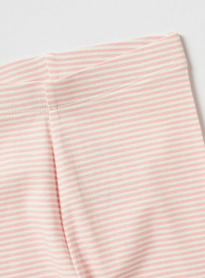 Striped BCI Cotton Legging with Elasticated Waistband