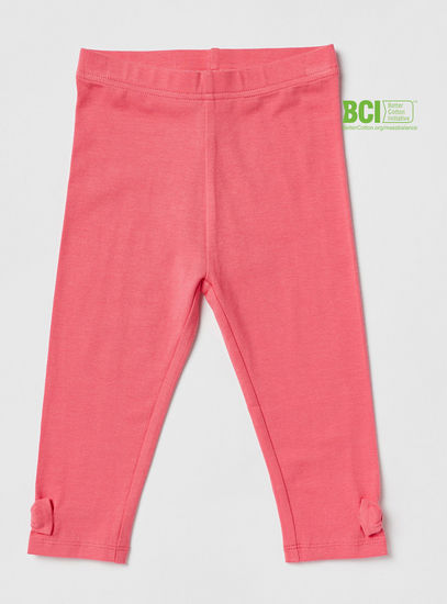 Solid BCI Cotton Leggings with Elasticated Waistband