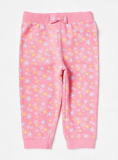 Set of 2 - Printed Jogger with Bow Accent