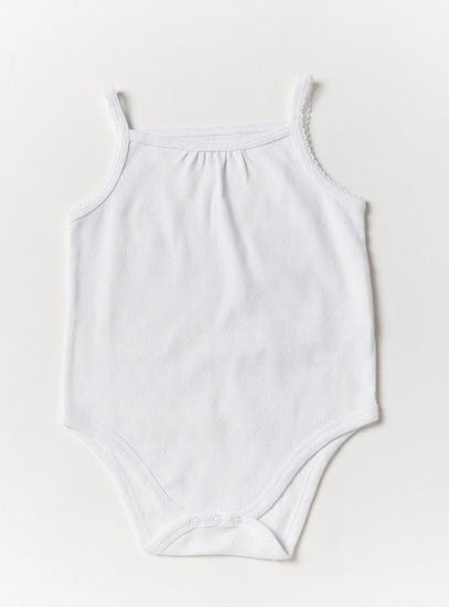 Set of 7 - Solid Bodysuit with Spaghetti Straps-Rompers-image-1