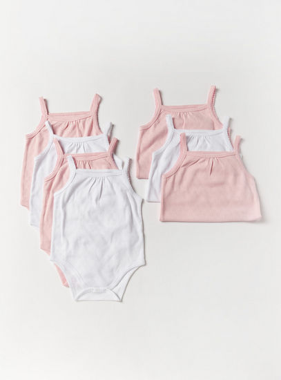 Set of 7 - Solid Bodysuit with Spaghetti Straps-Sets & Outfits-image-0