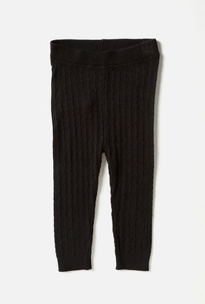 Ribbed BCI Cotton Sweater Leggings with Elasticised Waistband