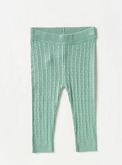 Ribbed Sweater Leggings with Elasticised Waistband