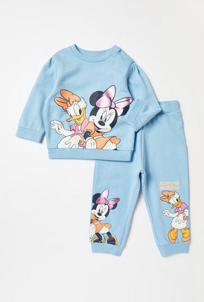Minnie & Daisy Print Long Sleeve Sweatshirt and Jogger Set